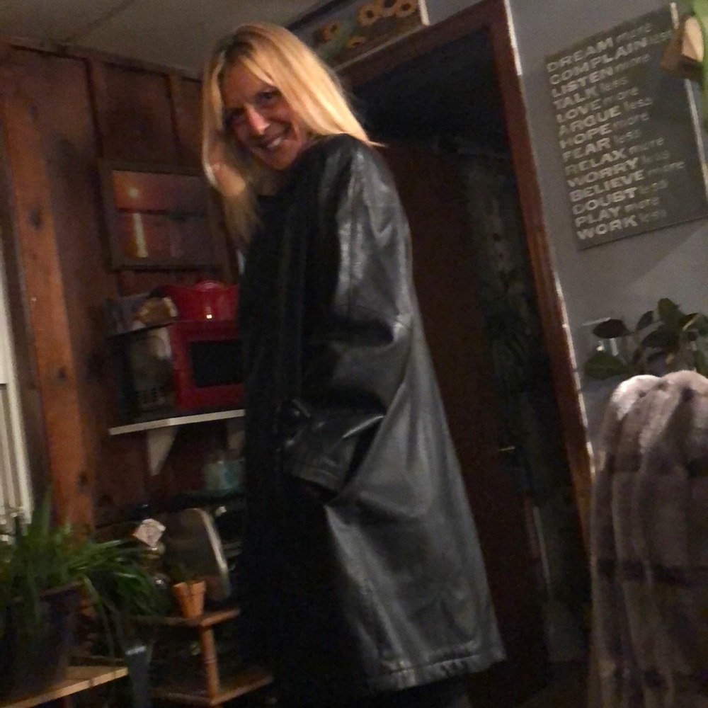 Fall Button-Up Leather Jacket